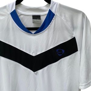 Nike Athletic Shirt Mens MY2K Swoosh Logo 2006 Chevron Tennis Golf Embroidered